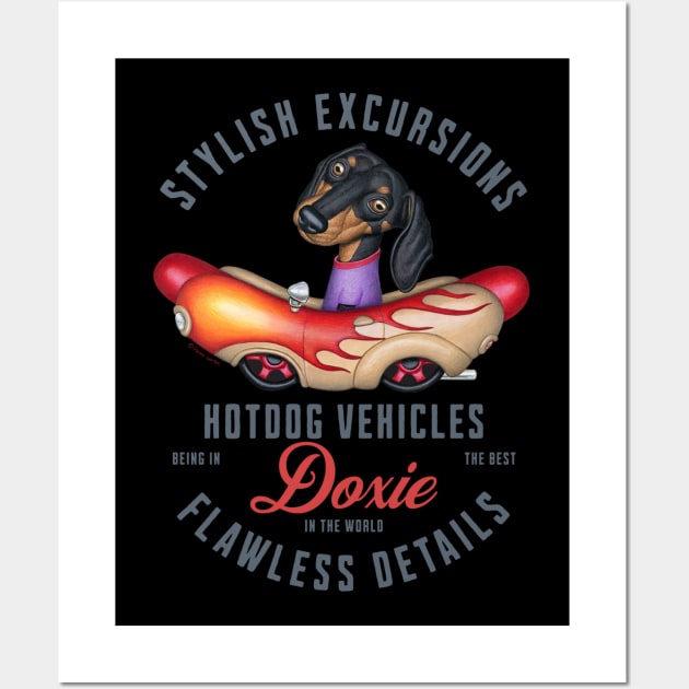 Dachshund Vehicles Wall Art by Danny Gordon Art